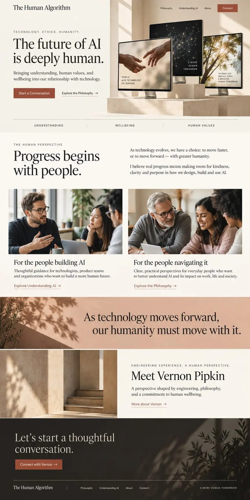 The Quiet Authority: the concept mockup for Engineered for Life